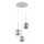Suspension sur câble ARVENA 3xE14/10W/230V chrome brillant/noir/fumé
