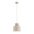 Suspension sur câble ASLI 1xE27/15W/230V beige