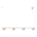 Suspension sur câble AURA 4xGX53/10W/230V crème
