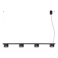 Suspension sur câble AURA 4xGX53/10W/230V noir