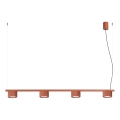 Suspension sur câble AURA 4xGX53/10W/230V rouge