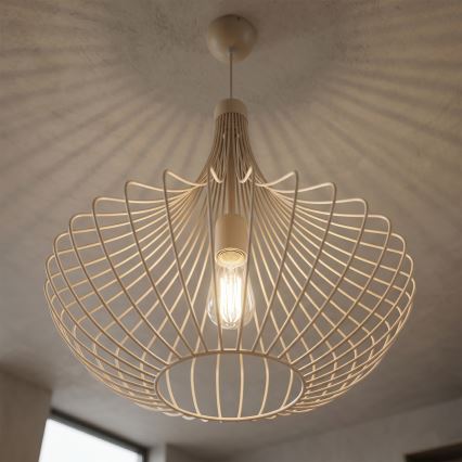 Suspension sur câble BALERINA 1xE27/15W/230V beige
