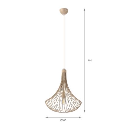 Suspension sur câble BALERINA 1xE27/15W/230V beige