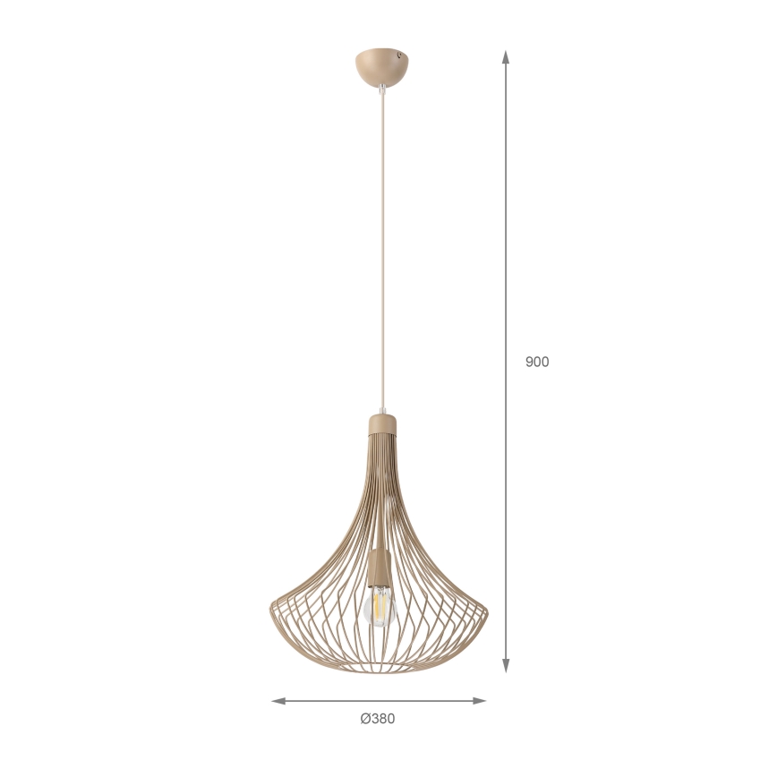 Suspension sur câble BALERINA 1xE27/15W/230V beige