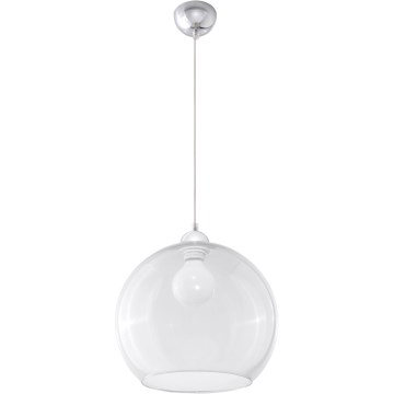 Suspension sur câble BALL 1xE27/15W/230V Ø 30 cm transparente