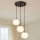 Suspension sur câble BALLISTIC 3xE27/40W/230V noire