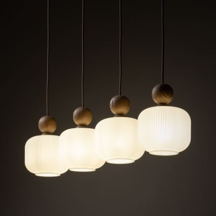Suspension sur câble BALLO 4xE14/10W/230V beige