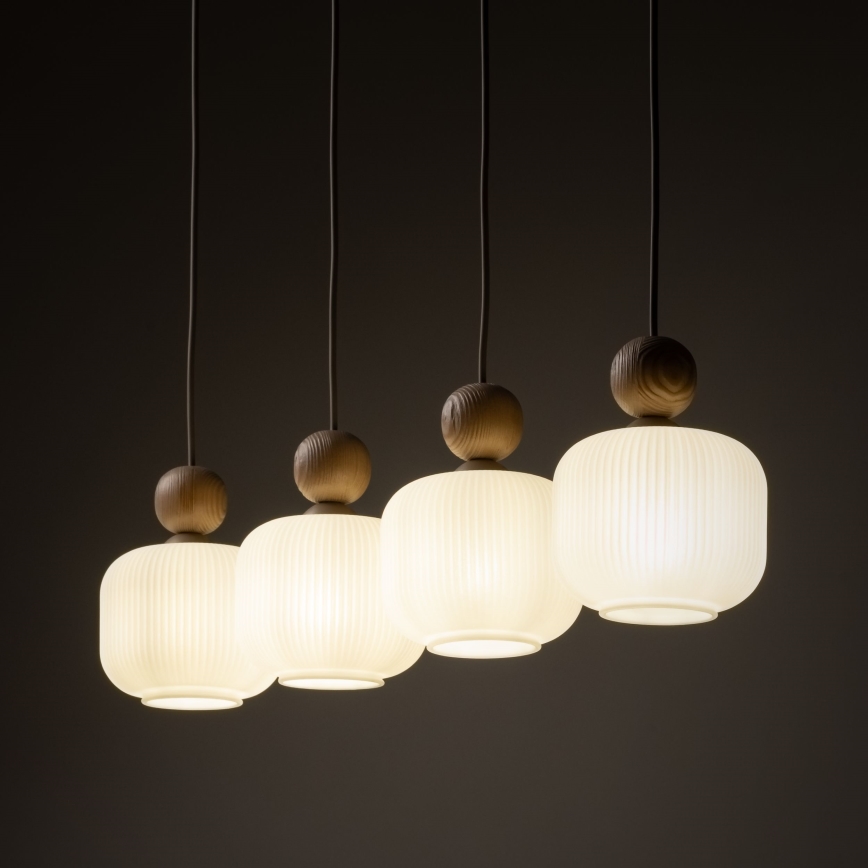 Suspension sur câble BALLO 4xE14/10W/230V beige