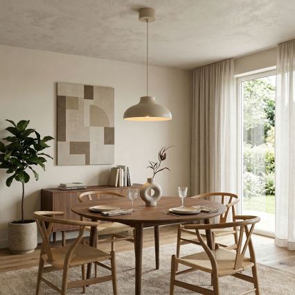 Suspension sur câble BASCA 1xE27/15W/230V beige