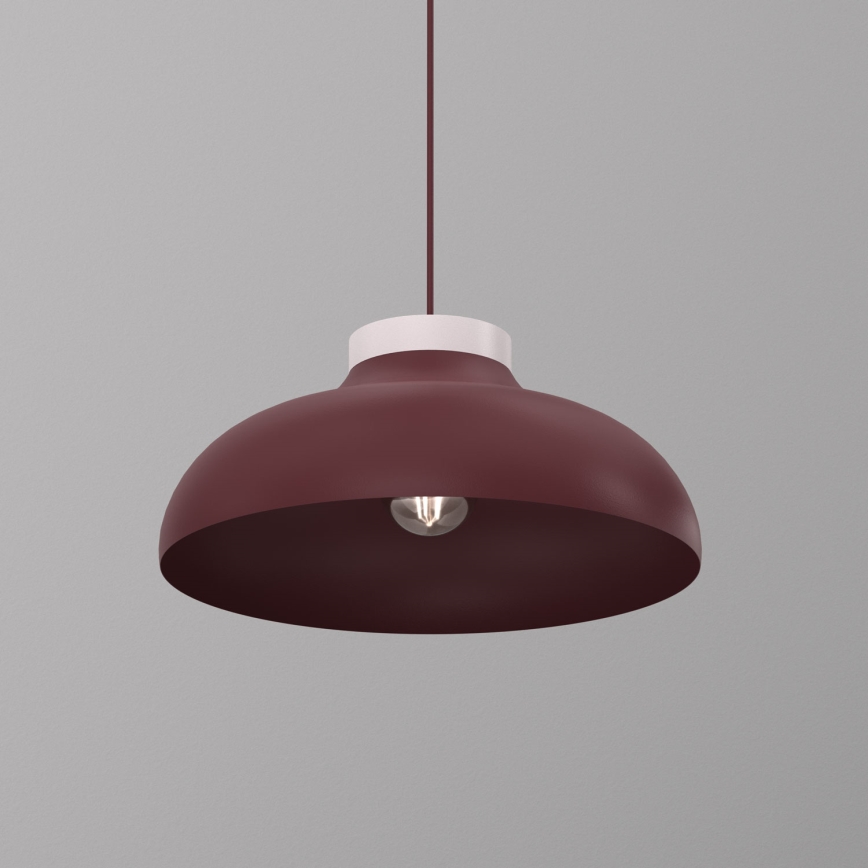 Suspension sur câble BASCA 1xE27/15W/230V bordeaux/crème