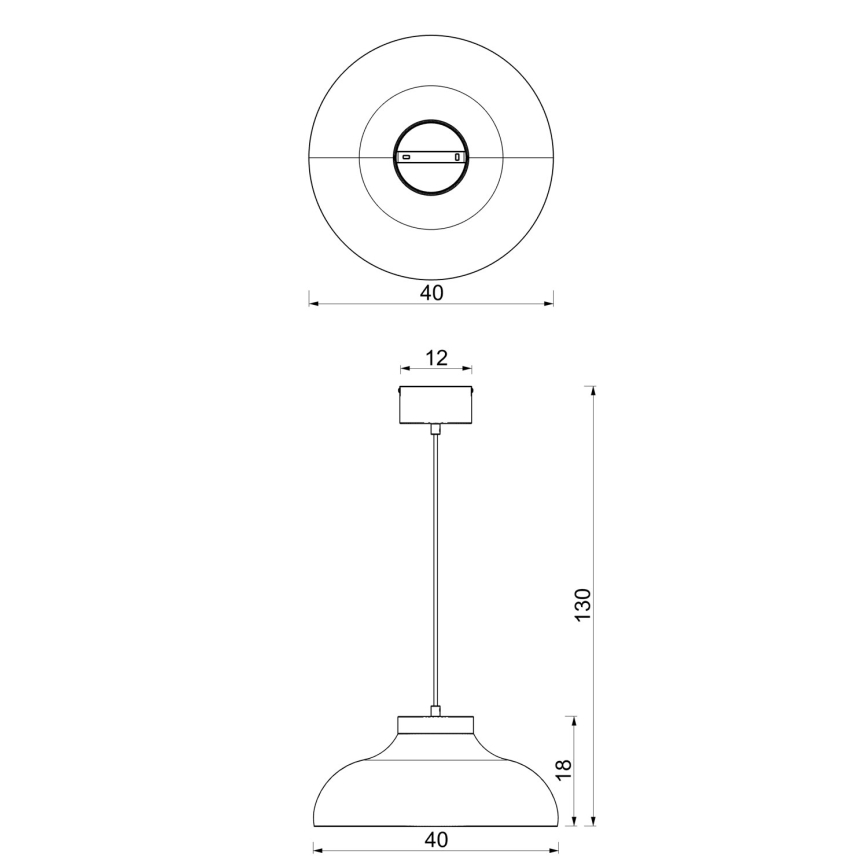 Suspension sur câble BASCA 1xE27/15W/230V crème