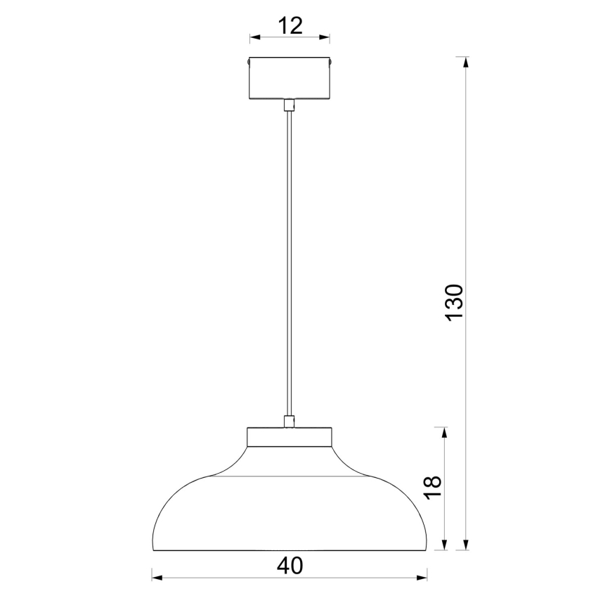 Suspension sur câble BASCA 1xE27/15W/230V marron