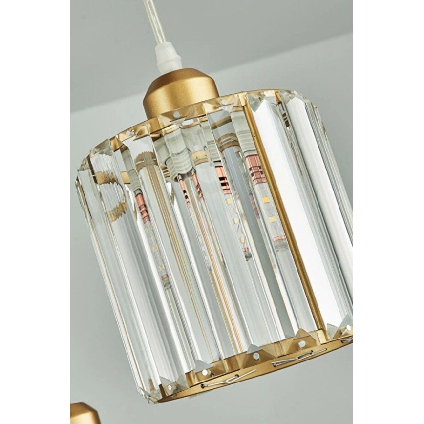 Suspension sur câble BELLA 3xE27/40W/230V dorée