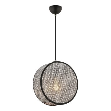 Suspension sur câble BIG DRUM 1xE27/60W/230V gris/noir