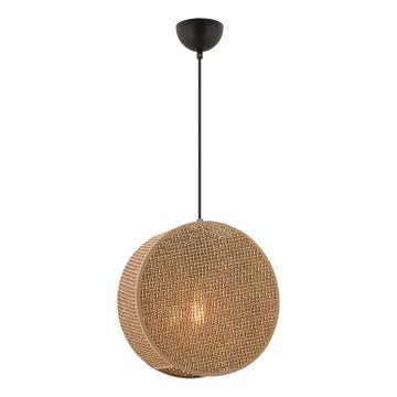 Suspension sur câble BIG DRUM 1xE27/60W/230V marron