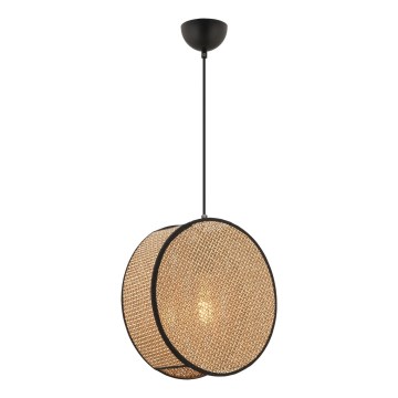 Suspension sur câble BIG DRUM 1xE27/60W/230V marron/noir