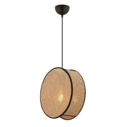 Suspension sur câble BIG DRUM 1xE27/60W/230V marron/noir
