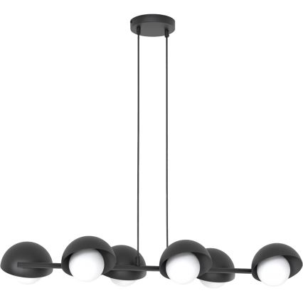 Suspension sur câble BOOM 6xG9/8W/230V noire