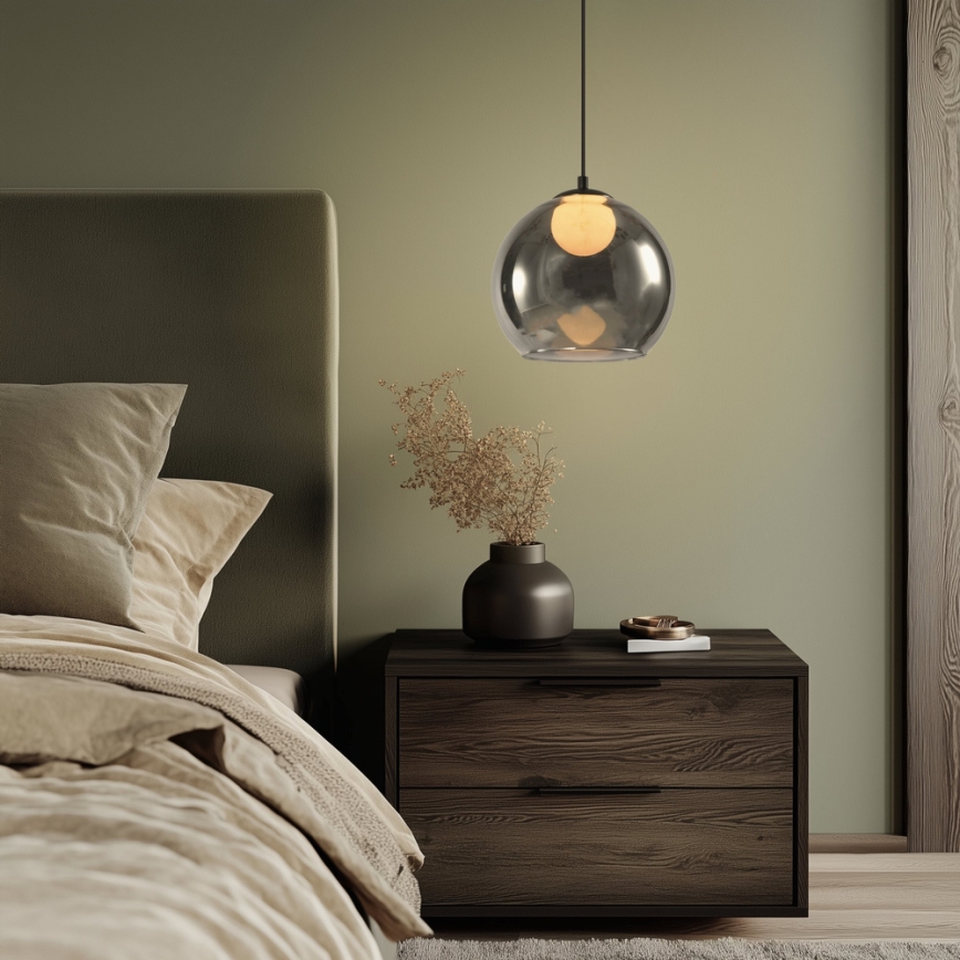 Suspension sur câble BRIN 1xG9/15W/230V noir fumé