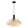 Suspension sur câble BRIZI 1xE27/40W/230V beige/fumé