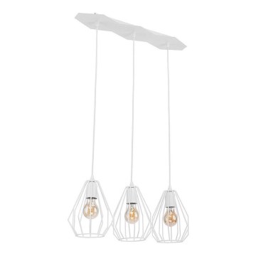 Suspension sur câble BRYLANT 3xE27/60W/230V blanc