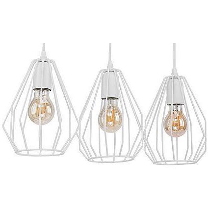 Suspension sur câble BRYLANT 3xE27/60W/230V blanc