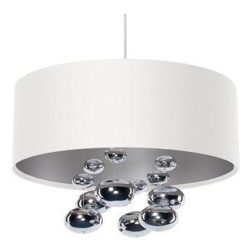 Suspension sur câble BUBBLE 1xE27/60W/230V Ø 40 cm blanc