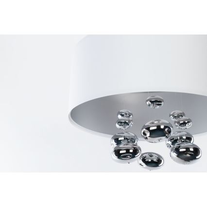 Suspension sur câble BUBBLE 1xE27/60W/230V Ø 40 cm blanc