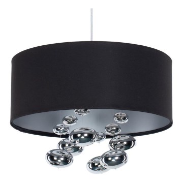 Suspension sur câble BUBBLE 1xE27/60W/230V Ø 40 cm noire