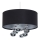 Suspension sur câble BUBBLE 1xE27/60W/230V Ø 40 cm noire