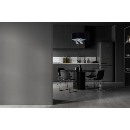 Suspension sur câble BUBBLE 1xE27/60W/230V Ø 40 cm noire