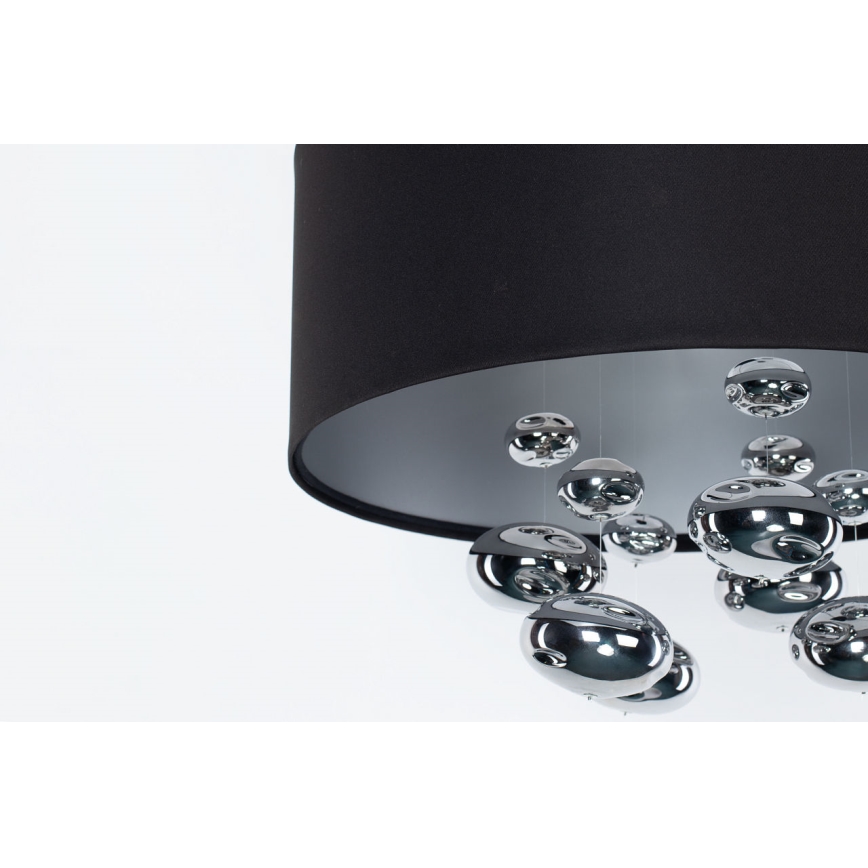 Suspension sur câble BUBBLE 1xE27/60W/230V Ø 40 cm noire