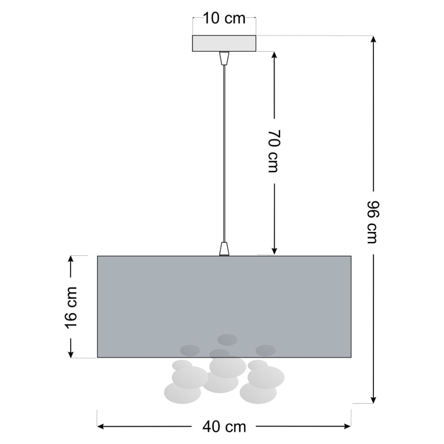 Suspension sur câble BUBBLE 1xE27/60W/230V Ø 40 cm noire