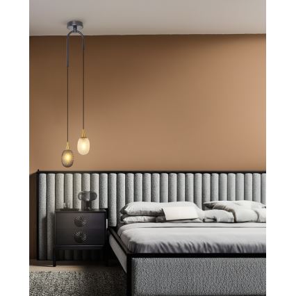 Suspension sur câble CACTUS 2xG9/5W/230V gris/blanc