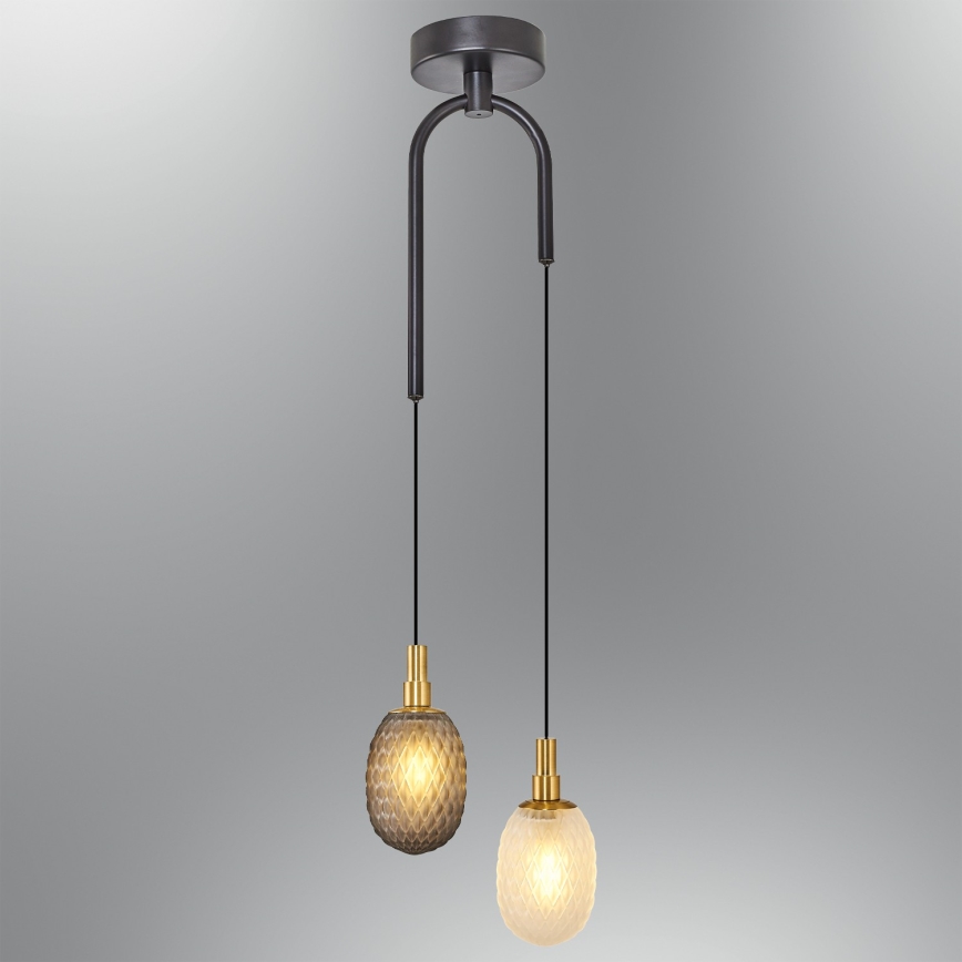 Suspension sur câble CACTUS 2xG9/5W/230V gris/blanc