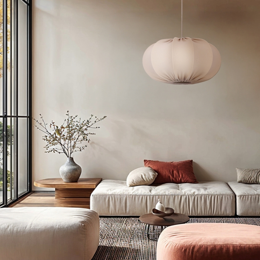 Suspension sur câble CAFEE 1xE27/40W/230V Ø 52 cm beige