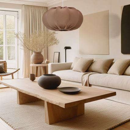 Suspension sur câble CAFEE 1xE27/40W/230V, Ø 52 cm, marron