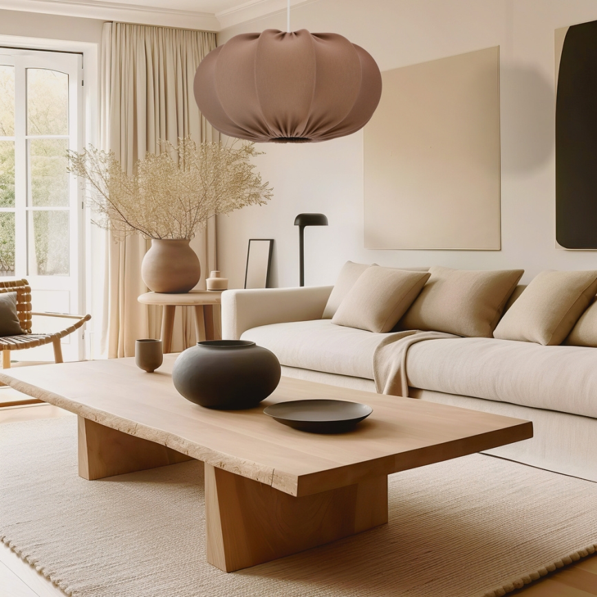 Suspension sur câble CAFEE 1xE27/40W/230V, Ø 52 cm, marron