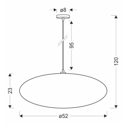 Suspension sur câble CAFEE 1xE27/40W/230V, Ø 52 cm, marron