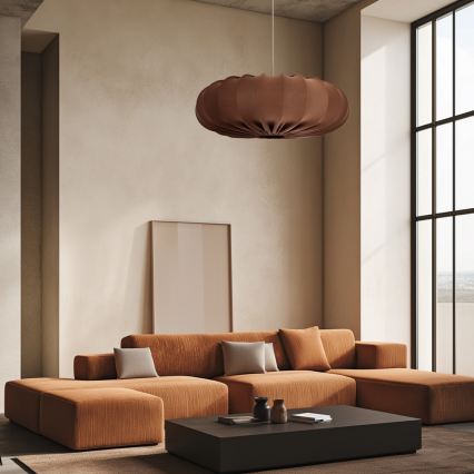 Suspension sur câble CAFEE 1xE27/40W/230V Ø 66 cm marron