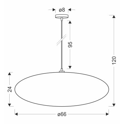 Suspension sur câble CAFEE 1xE27/40W/230V Ø 66 cm marron