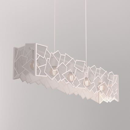 Suspension sur câble CAMO 5xE27/15W/230V beige