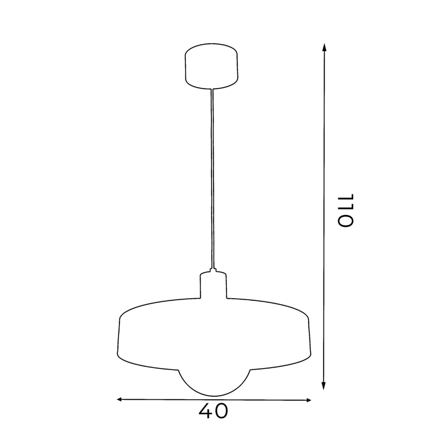 Suspension sur câble CANAN 1xE27/15W/230V Ø 29 cm beige