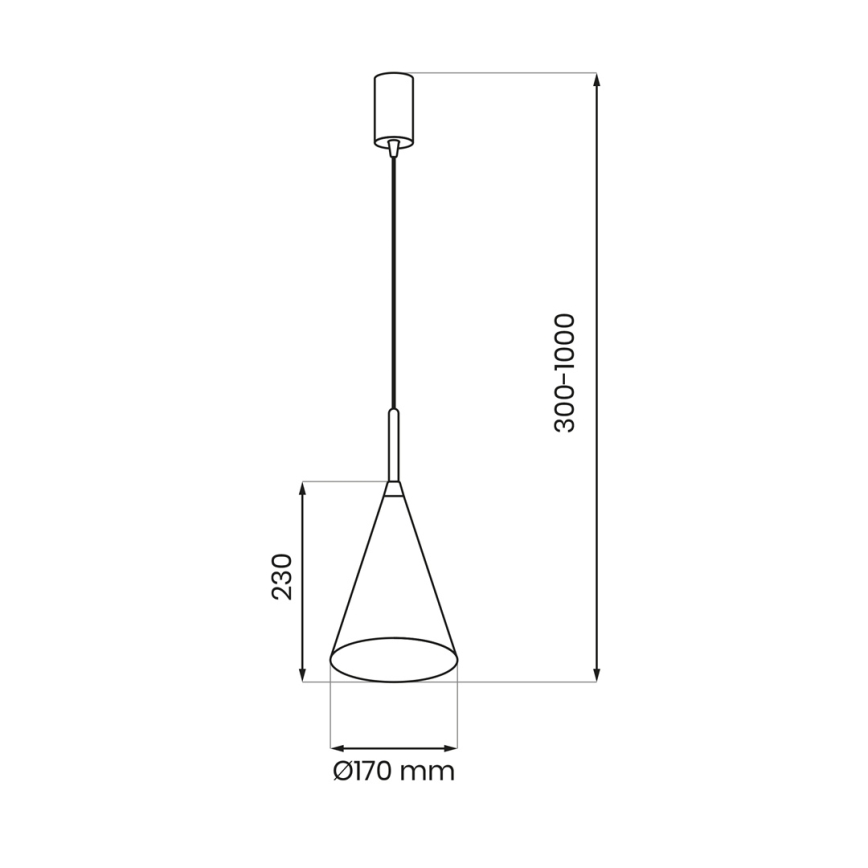 Suspension sur câble CAPITAL 1xGX53/15W/230V Ø 17 cm crème