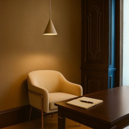 Suspension sur câble CAPITAL 1xGX53/15W/230V Ø 17 cm taupe