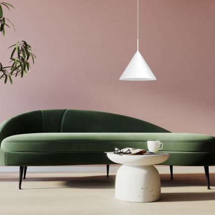 Suspension sur câble CAPITAL 1xGX53/15W/230V Ø 32 cm blanche