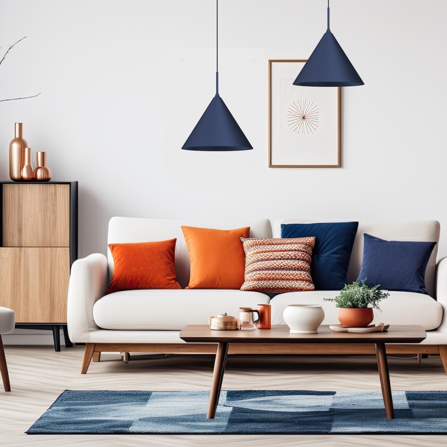 Suspension sur câble CAPITAL 1xGX53/15W/230V Ø 32 cm bleu