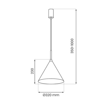 Suspension sur câble CAPITAL 1xGX53/15W/230V, Ø 32 cm, finition or rose