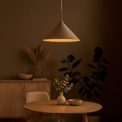 Suspension sur câble CAPITAL 1xGX53/15W/230V Ø 46 cm beige