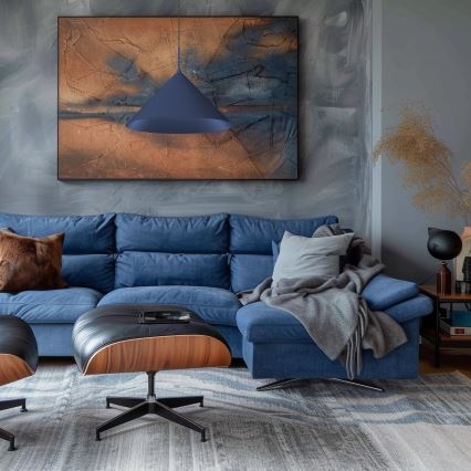 Suspension sur câble CAPITAL 1xGX53/15W/230V Ø 46 cm bleu